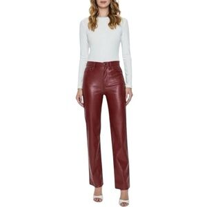 EUC/LIKE NEW Pistola X Revolve Cassie Super High Rise Straight Pant - Carmine 26